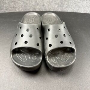 Crocs Women's Classic Platform Comfort Slide Sandals Black Size W 6